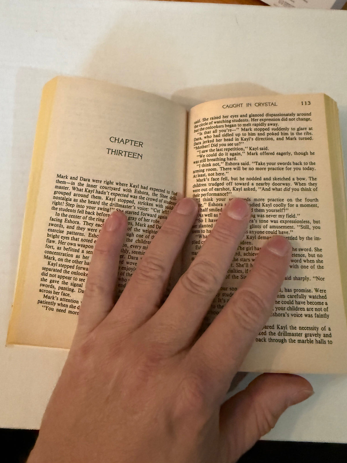 Caught in Crystal, interior actual copy