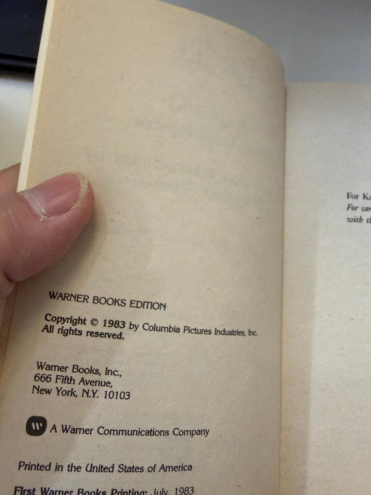 Krull by Alan Dean Foster; actual copy photo 4 of 5