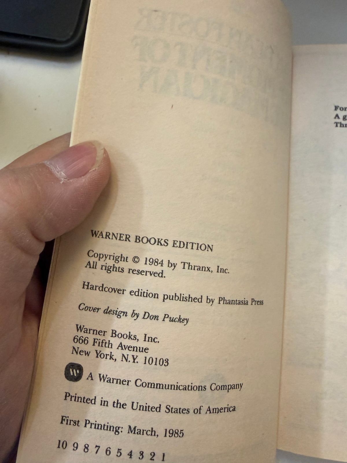The Moment of the Magician by Alan Dean Foster; actual copy photo 4 of 5