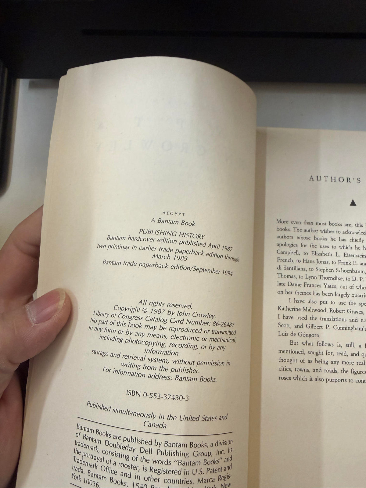 Ægypt by John Crowley; actual paperback photo 4 of 5