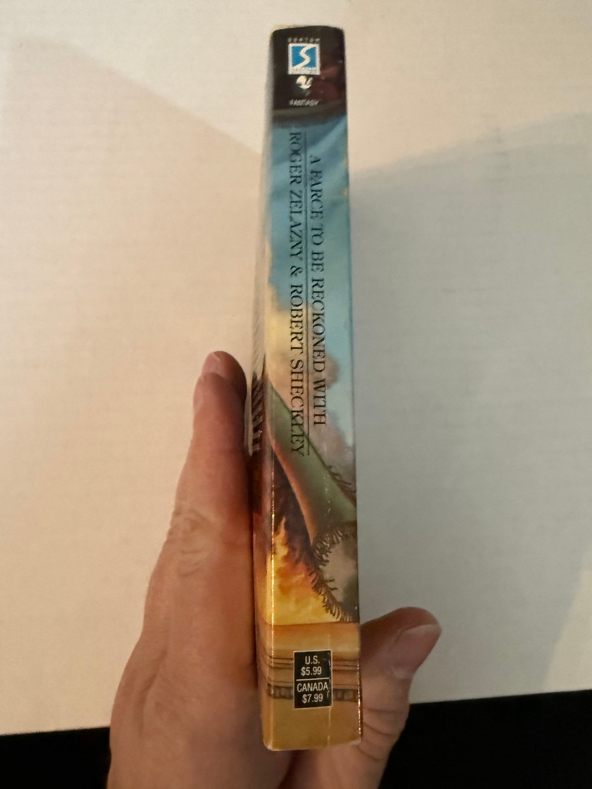 A Farce to Be Reckoned With, spine actual copy