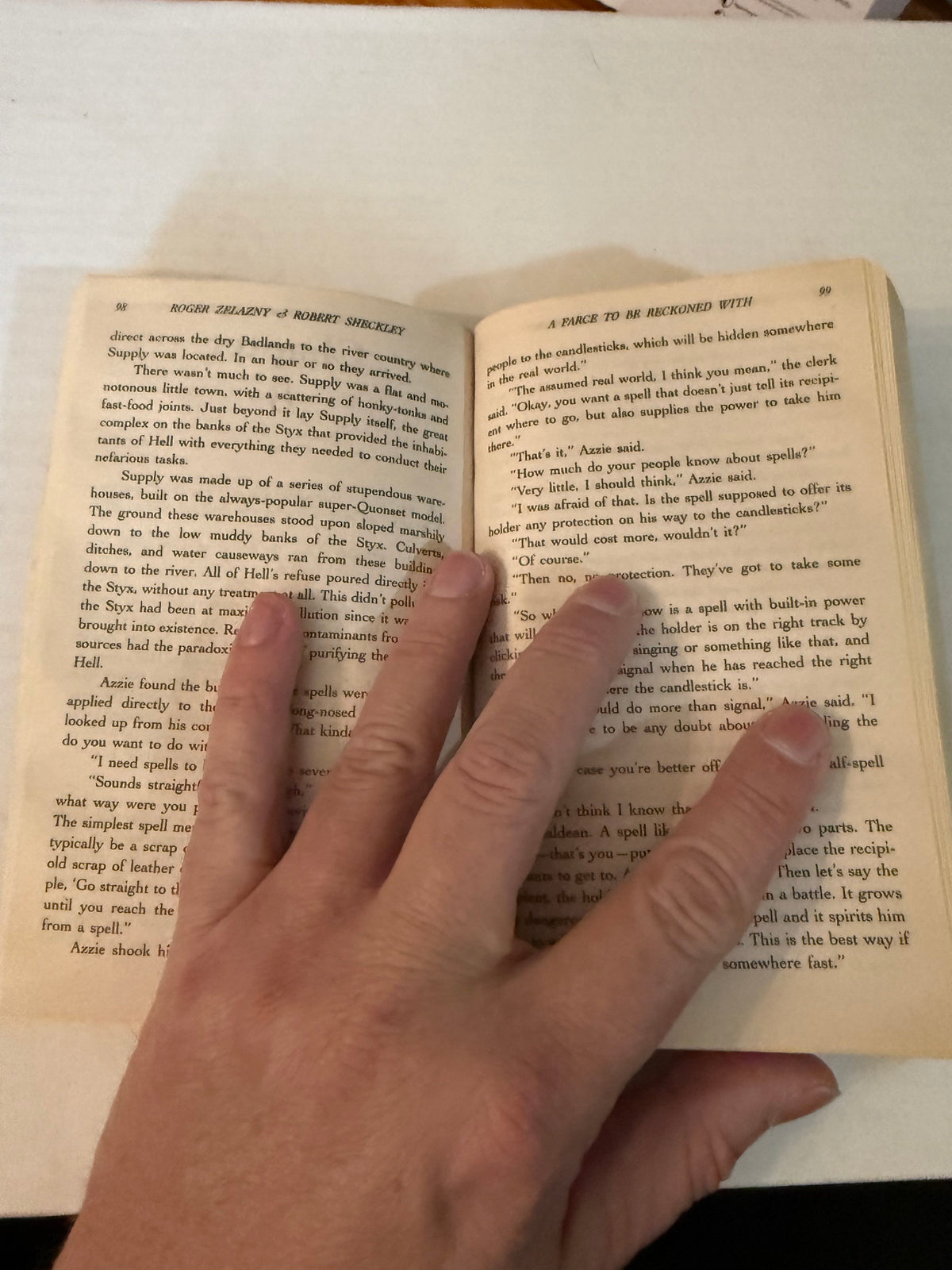 A Farce to Be Reckoned With, interior actual copy