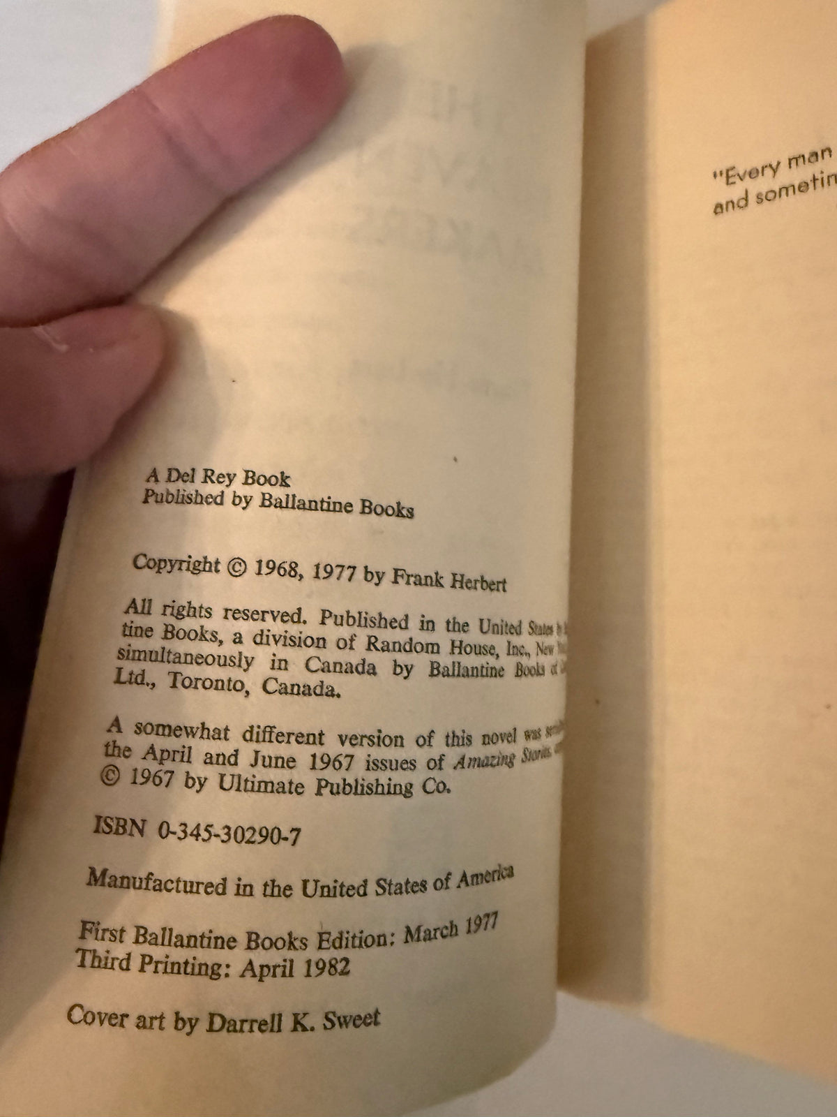 The Heaven Makers copyright page