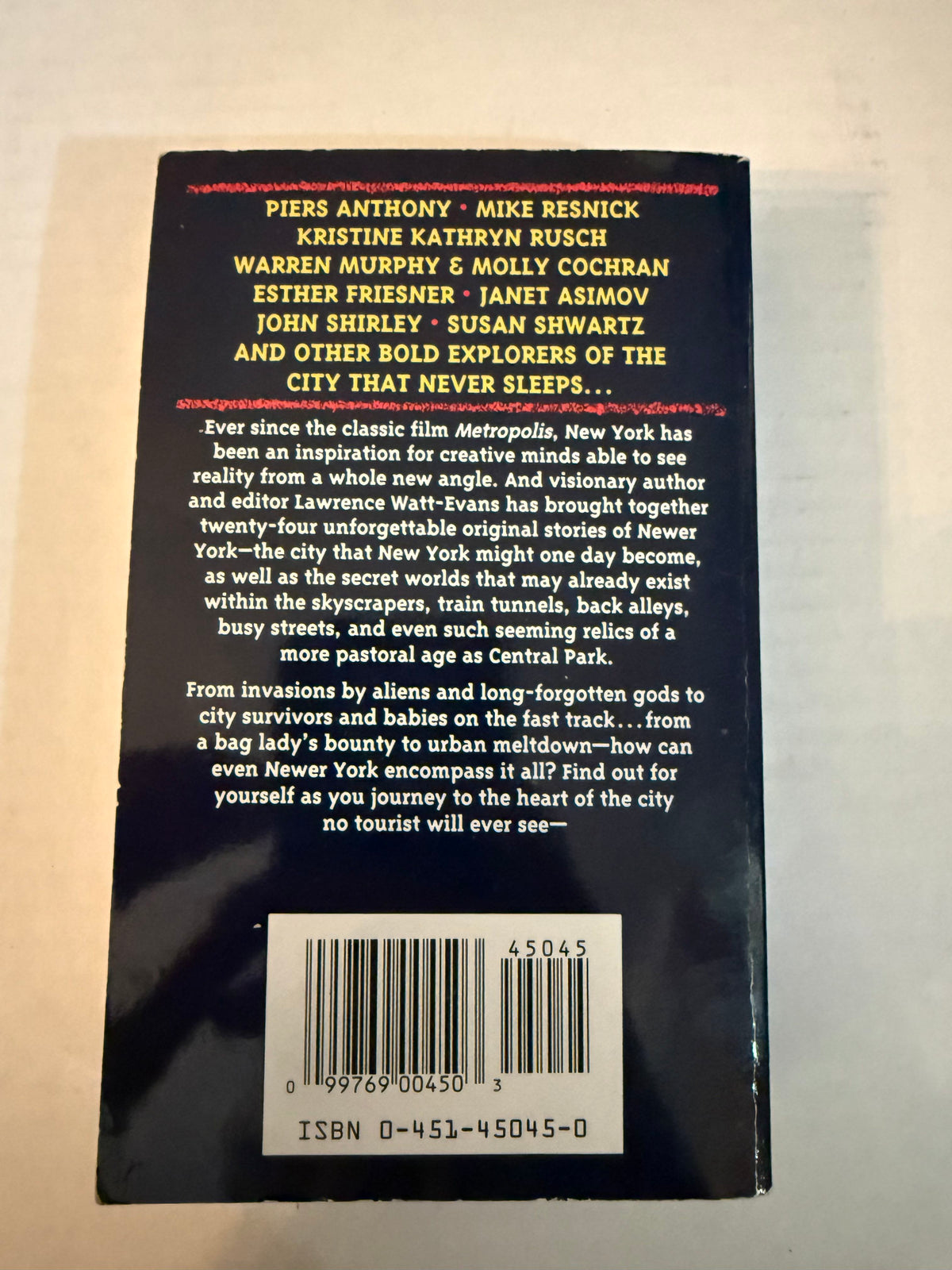 Newer York back cover